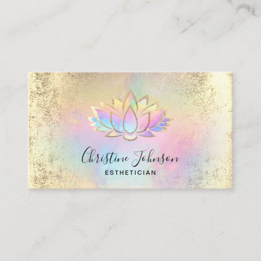 Pastel Achtergrond Lotus logo Visitekaartje (Voorkant)