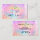 Pastel Achtergrond Ontwerp Lotus logo Visitekaartje (Voorkant / Achterkant)