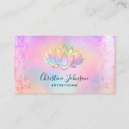 Pastel Achtergrond Ontwerp Lotus logo Visitekaartje