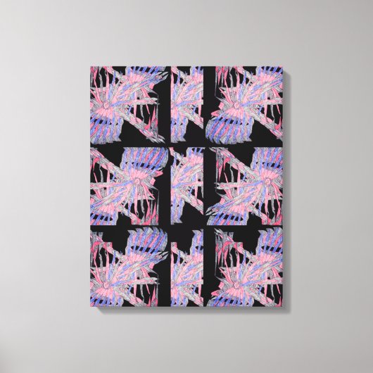 Pastel Afgrond Zachte Geometrische Abstracte Kunst Canvas Afdruk (Voorkant)
