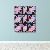 Pastel Afgrond Zachte Geometrische Abstracte Kunst Canvas Afdruk (Insitu (Houten vloer))