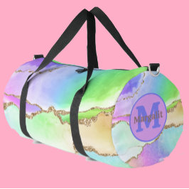 Pastel Agaat Rainbow Holografische Grote Duffel Ba Plunjezak