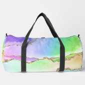 Pastel Agaat Rainbow Holografische Grote Duffel Ba Plunjezak (Voorkant)