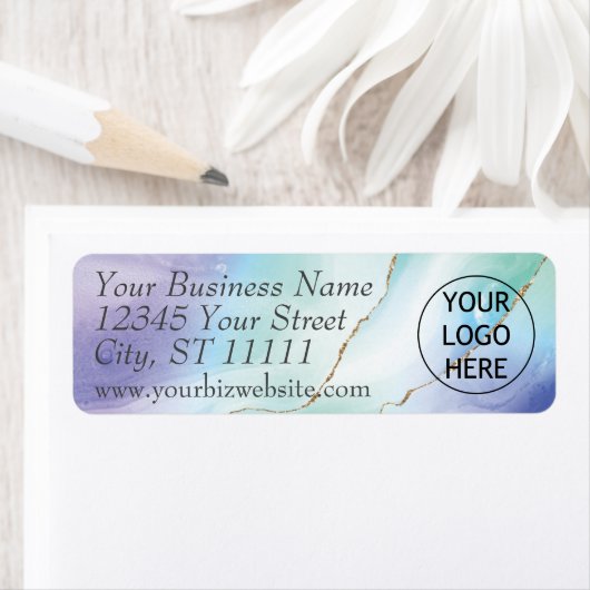 Pastel Agate Business Return Label (Insitu)