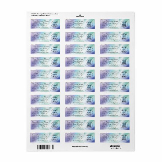 Pastel Agate Business Return Label (Full Sheet)