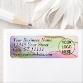 Pastel Agate Gold Glitter Return Address Label (Insitu)