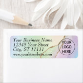 Pastel Agate Gold Glitter Return Address Label (Insitu)