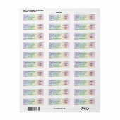 Pastel Agate Gold Glitter Return Address Label (Full Sheet)