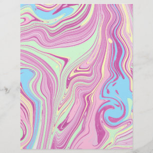 Pastel Agate Marble Pattern Art Craft Paper