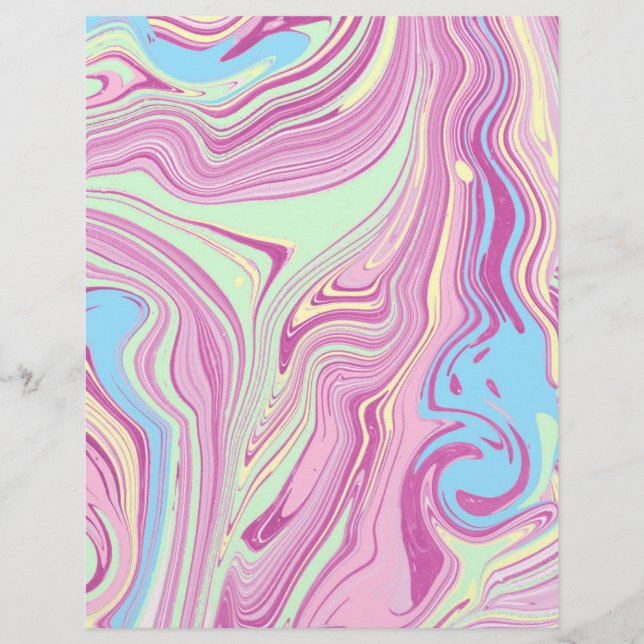 Pastel Agate Marble Pattern Art Craft Paper (Voorkant)