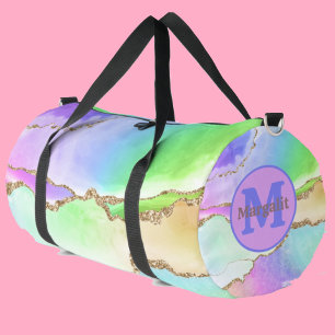 Pastel Agate Regenboog Holografische Grote Reistas Plunjezak