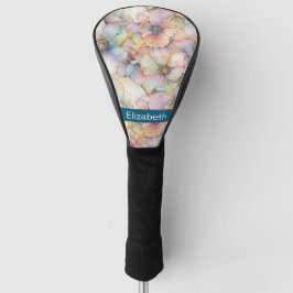 Pastel Alcohol Ink Bloemige Gepersonaliseerde Golfheadcover