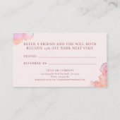 Pastel Alcohol Ink Blush Watercolor Aanbevelingskaartje (Achterkant)