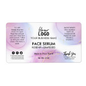 Pastel Alcohol Ink Face Serum Labels (Voorkant)