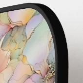 Pastel Alcohol Ink Floral Personalized Pickleball Paddle (Links Detail)