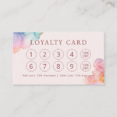 Pastel Alcohol Ink Modern Loyalty Card (Voorkant)