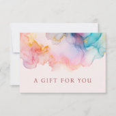 Pastel Alcohol Inkt Cadeaubon Card (Voorkant)