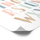Pastel Alfabet ABC Meisje Nursery Decor Poster (Hoek)