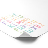 Pastel alfabet educatief poster (Hoek)