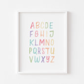 Pastel alfabet educatief poster