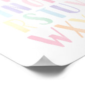 Pastel Alfabet Meisjeskamer Poster (Hoek)