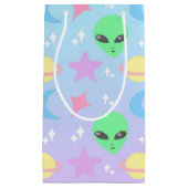 Pastel Alien Pattern Klein Cadeauzakje (Voorkant)