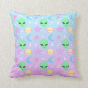 Pastel Alien Pattern Kussen