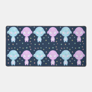 Pastel Alien Tweelingzusters Cute Kosmische Kawa Bureaumat