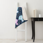 Pastel Alien Tweelingzusters | Cute Kosmische Kawa Sherpa Deken (In situ)