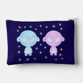 Pastel Alien Tweelingzusters | Schattig Kosmisch K Etui (Achterkant)