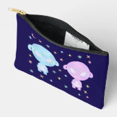 Pastel Alien Tweelingzusters | Schattig Kosmisch K Etui (Open)