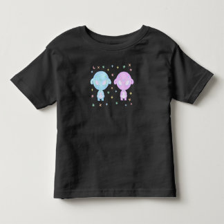 Pastel Aliene Tweelingzusters | Schattig Kosmisch  Kinder Shirts