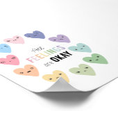 Pastel Alle gevoelens zijn OK poster (Hoek)