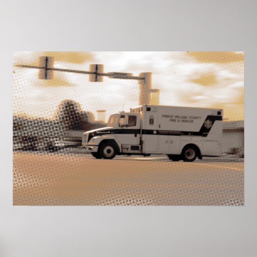 Pastel Ambulance C Poster (Voorkant)