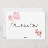 Pastel Amour Letter Hart Roze Valentijn Groet Feestdagenkaart (Achterkant)