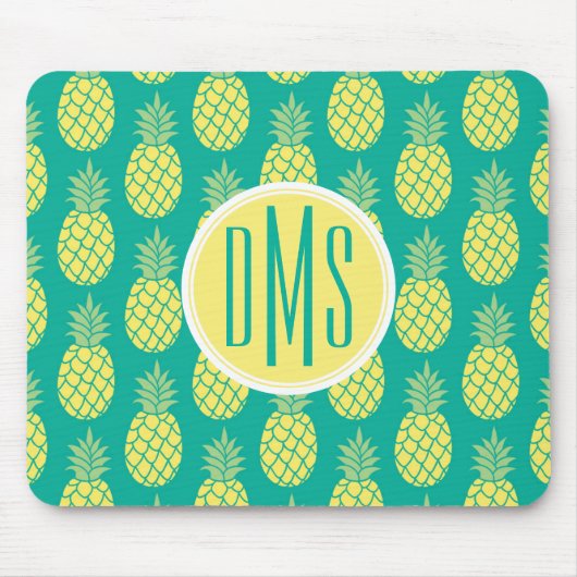 Pastel anananas | Monogram Muismat (Voorkant)