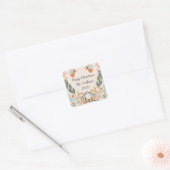Pastel Angel Christmas Vierkante Sticker (Envelop)