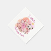 Pastel Animal Birthday Party Napkins Servet (Hoek)