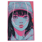 Pastel Anime Meisje in Muts Kunst Medium Cadeauzakje (Voorkant)
