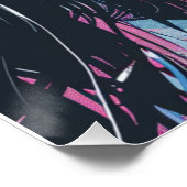 Pastel Anime Meisje in Muts Kunst Perfect Poster (Hoek)