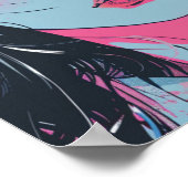 Pastel Anime Meisje in Muts Kunst Poster (Hoek)