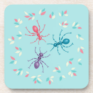 Pastel Ants Insect Lover Bier Onderzetter