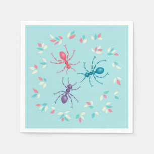 Pastel Ants Insect Lover Servet