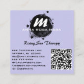 *~* Pastel AP66 Gouden Glitter QR Regenboogagaat Vierkante Visitekaartje (Achterkant)