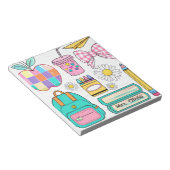 Pastel Appel en Schoolbenodigdheden Notitieblok (Schuin)