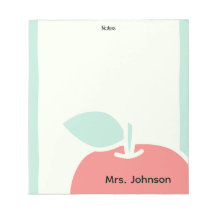 Pastel Appel Kwast Frame Leraar Notitieblok