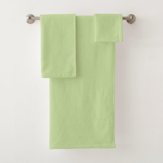 Pastel Appelgroen Effen Kleur Bad Handdoek (Insitu)