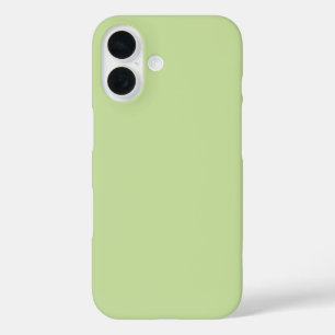 Pastel Appelgroen Effen Kleur iPhone 16 Hoesje