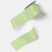 Pastel Appelgroen Effen Kleur  Satijnen Lint (Achterkant)