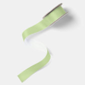 Pastel Appelgroen Effen Kleur Satijnen Lint (Achterkant)